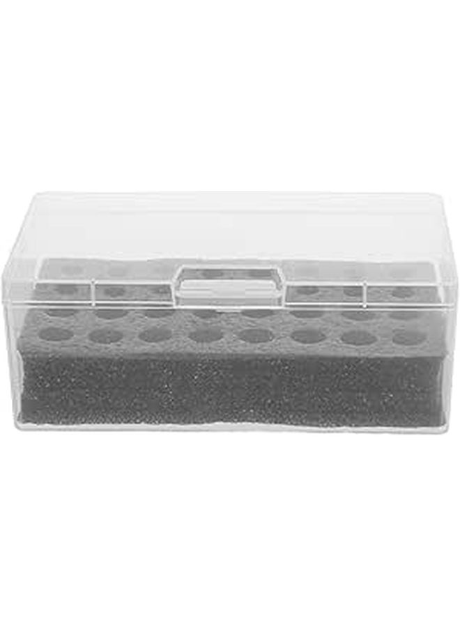 Shockproof Portable Battery Organizer Box With Transparent Lid For 16 AA 16 AAA Batteries - Image 1