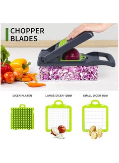 JoyousSto 14 in 1 Vegetable Chopper, Onion Chopper, Mandolin Slicer，multi-function vegetable and fruit chopper, replaceable blade chopper, slicer set, Dicing Machin，suitable for home kitchen  - Image 3