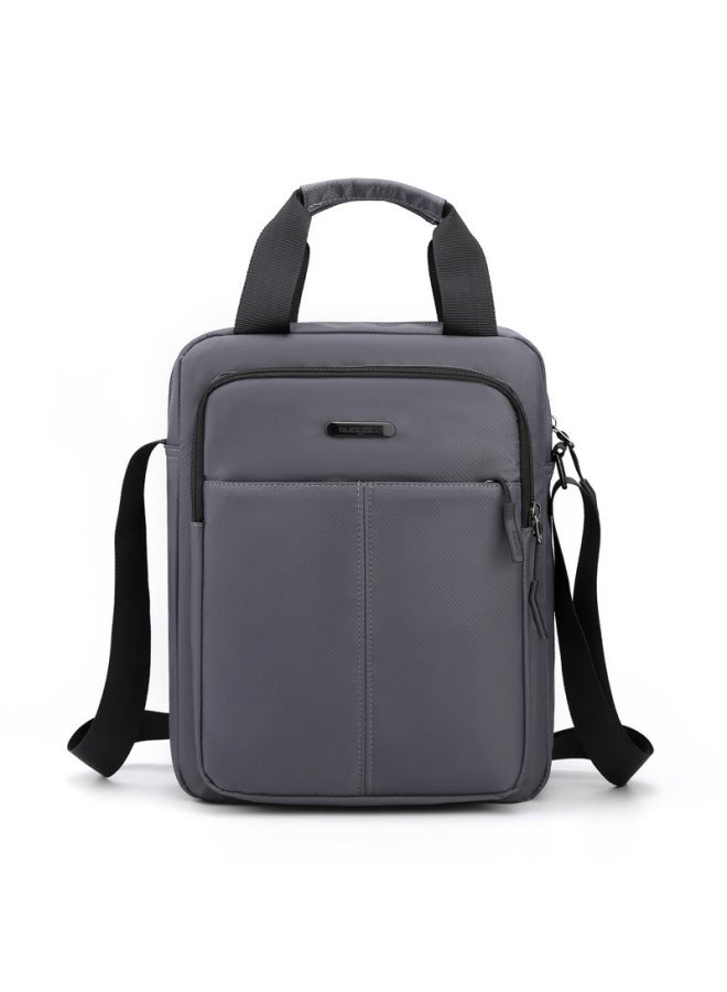 Vertical Edition Men's Handbag Business Briefcase Men's Bag Shoulder Crossbody Bag Nylon Cloth Bag Wholesale-Color:Gray  - Image 1