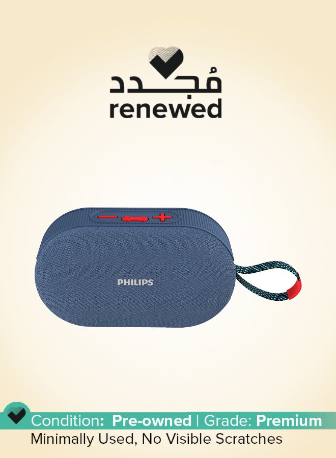 Philips Renewed - Audio TAS1400BL Wireless Bluetooth Speaker with Deep Bass and RGB Light Modes TAS1400 blue - Image 1
