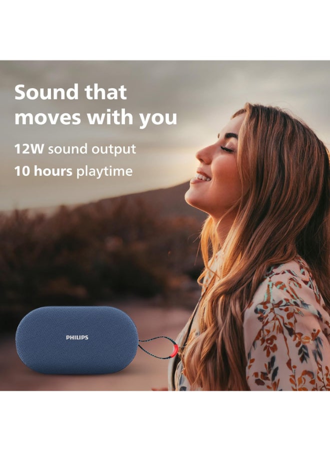 Philips Renewed - Audio TAS1400BL Wireless Bluetooth Speaker with Deep Bass and RGB Light Modes TAS1400 blue - Image 5