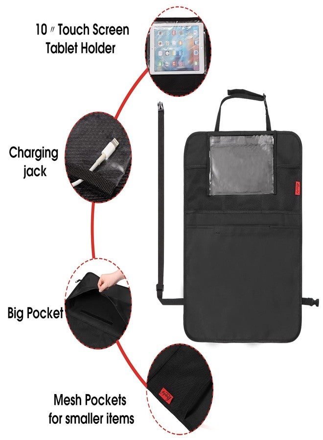 Kaiphy Car Seat Protector with Thick Padding + Backseat Car Organizer, XL Car booster protector for Child Baby Carseat, Waterproof & Durable 600D Fabric, Kick Mat Back Seat w/Storage Pockets - Image 5