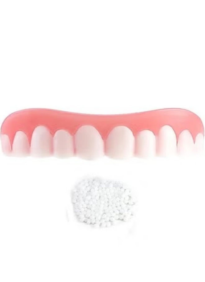 Generic False Teeth Veneers Instant Veneers Fake Teeth White Dentures Instant Smile Veneers Cosmetic Teeth Whitening Temporary Prosthesis Teeth Upper Teeth  - Image 2