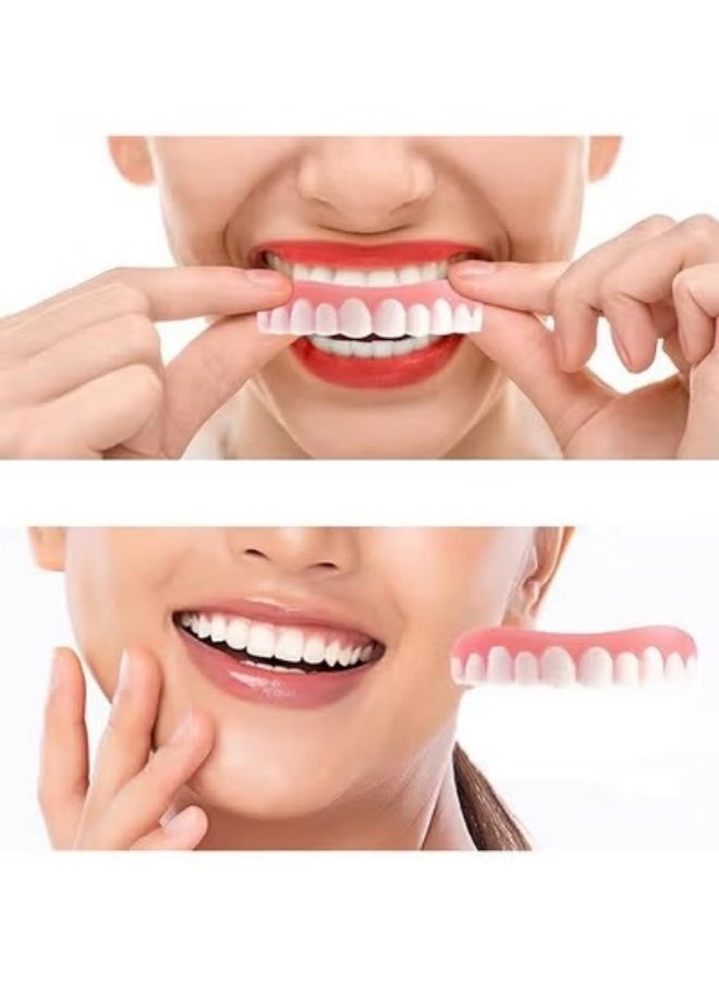 Generic False Teeth Veneers Instant Veneers Fake Teeth White Dentures Instant Smile Veneers Cosmetic Teeth Whitening Temporary Prosthesis Teeth Upper Teeth  - Image 4