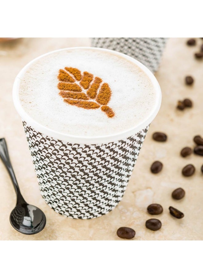 Restaurantware Restaurantware 8 Ounce Disposable Cups, Pack of 500 Spiral Wall Hot Cups – Lids Sold Separately, Double Wall, Houndstooth Print with Paper Insulation, Perfect for Serving Coffee, Tea, and More  - Image 3