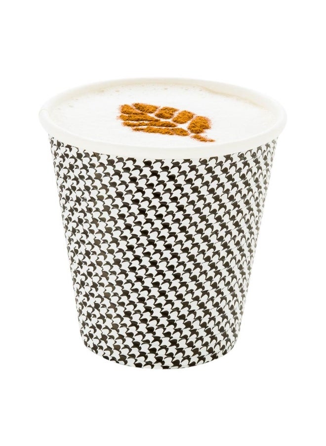 Restaurantware Restaurantware 8 Ounce Disposable Cups, Pack of 500 Spiral Wall Hot Cups – Lids Sold Separately, Double Wall, Houndstooth Print with Paper Insulation, Perfect for Serving Coffee, Tea, and More  - Image 2