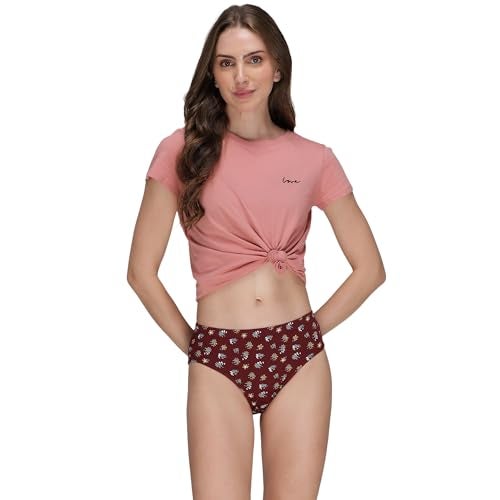 Amul Comfy Pack of 5 Printed Women Panty Regular Fit 100% Pure Cotton Assorted - Image 2