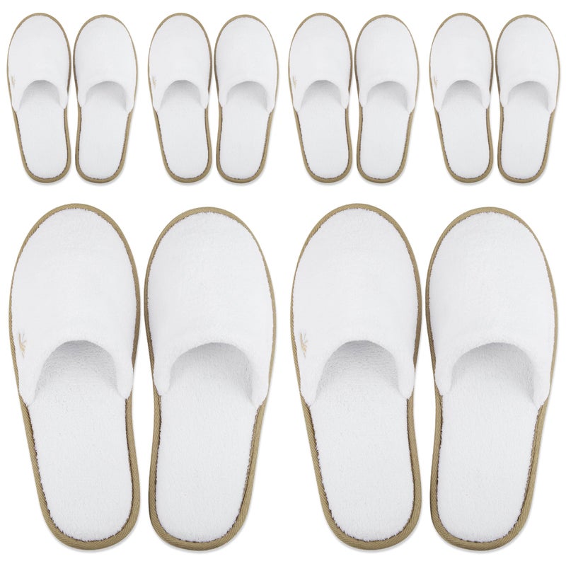 BERGMAN KELLY Spa Slippers - Disposable Indoor House Slippers - Closed Toe for Men & Women - Bulk for Hotel Guests - Washable & Reusable for Travel & Wedding - Image 1