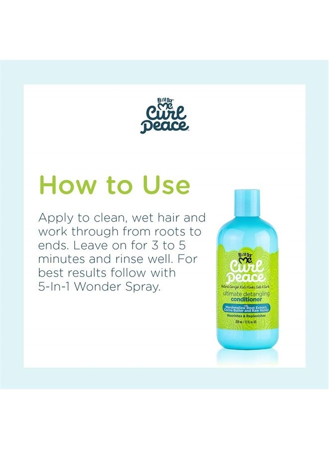 Just for Me بلسم فك التشابك النهائي من كيرل بيس - يغذي ويعيد الترطيب، يحتوي على مستخلص جذر الخطمي، زبدة الكاكاو والعسل الخام، خالي من الكبريتات، لا يتم اختبار على الحيوانات، 12 أونصة - Image 4