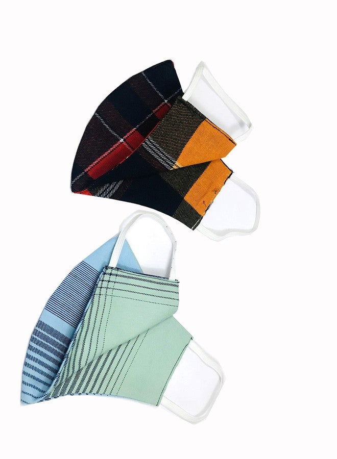 Evisha Wearable Assorted Print Printed Pure Cotton Cloth Double Layered Washable Reusable Mask (8 Both Side) - Image 3