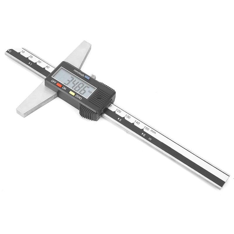klarako 0.01mm Vernier Caliper, Stainless Steel Mm/Inch Measurement System Conversion Vernier Measuring Tool Digital Depth Gauge, Measuring Range: 0 to 150mm - Image 5