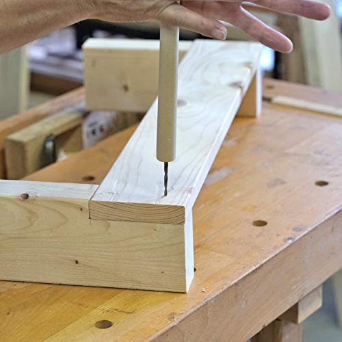 KAKURI Manual Hand Drill for Wood 1/8" Hole, Woodworking Awl Tool for Pilot Hole, Japanese Gimlet Tool KIRI, Japanese Steel Screw Blade (Straight), Made in Japan - Image 2