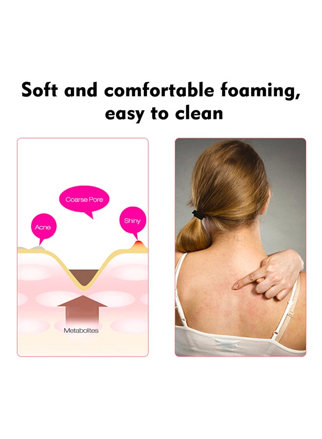 أداة تقشير الظهر أثناء الاستحمام من السيليكون بوجهين وردي 72سم - Image 5