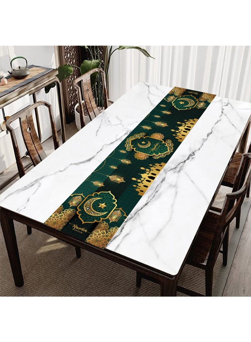 Aikanbo Ramadan Tablecloth Decoration-70.8x13.8 inches,Ramadan Table Clothes for Ramadan Decorations for Home,Ramadan Mubarak Decorations,Ramadan Decorations for Table,Ramadan Kareem Decor - Image 3