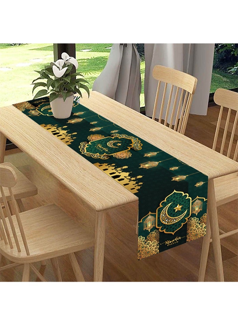 Aikanbo Ramadan Tablecloth Decoration-70.8x13.8 inches,Ramadan Table Clothes for Ramadan Decorations for Home,Ramadan Mubarak Decorations,Ramadan Decorations for Table,Ramadan Kareem Decor - Image 4