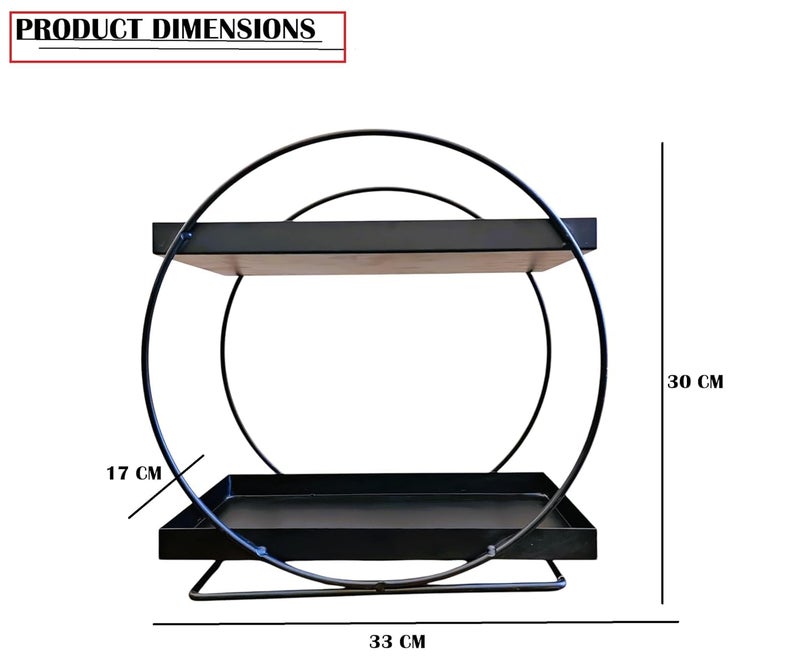 12FOR COLLECTION منظم معدني ذو طبقتين | رف تخزين قائم للمطبخ أو الحمام أو المكتب | رف مضغوط لتخزين مستلزمات الحمام، المكياج، والإكسسوارات - Image 3