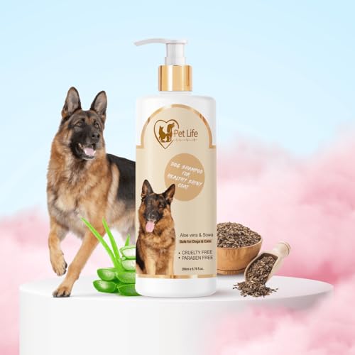 PETLIFE Pet Life Organic Dog Shampoo for Healthy Shiny Coat - German Shepherd & Puppy Nourishing Hair, Body Wash - Natural Ingredients for All Breeds - 200 Ml - Image 3