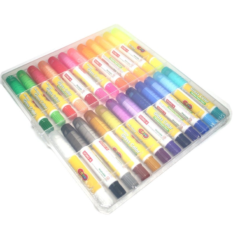 Dong-a Toru Window Glass 24 Color Crayon Marker for Window,Mirror,Glass,Plastic - Image 2
