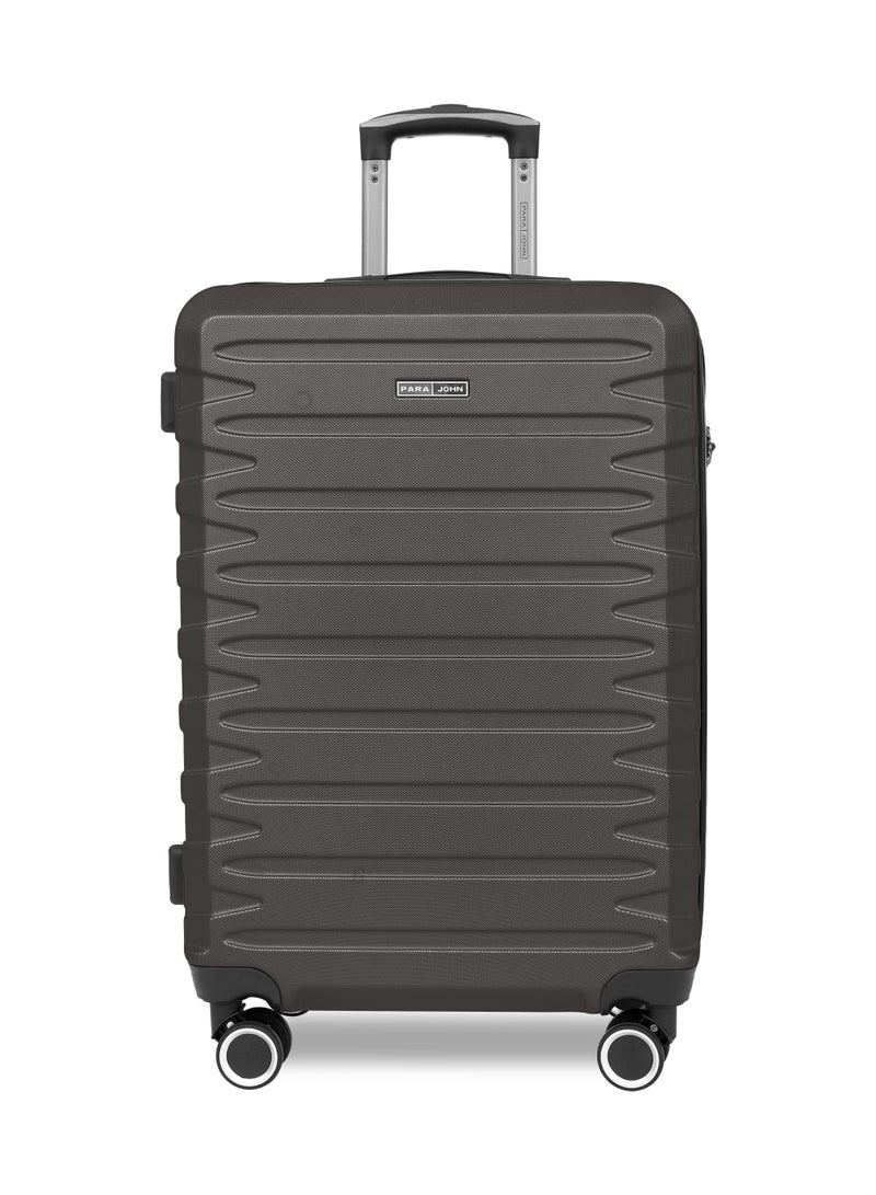 PARAJOHN AeroShield Lightweight ABS Hard Side 8 Wheels Spinner Luggage checked in  Trolley Bag with Lock 28 Inch - Dark Grey - Image 1