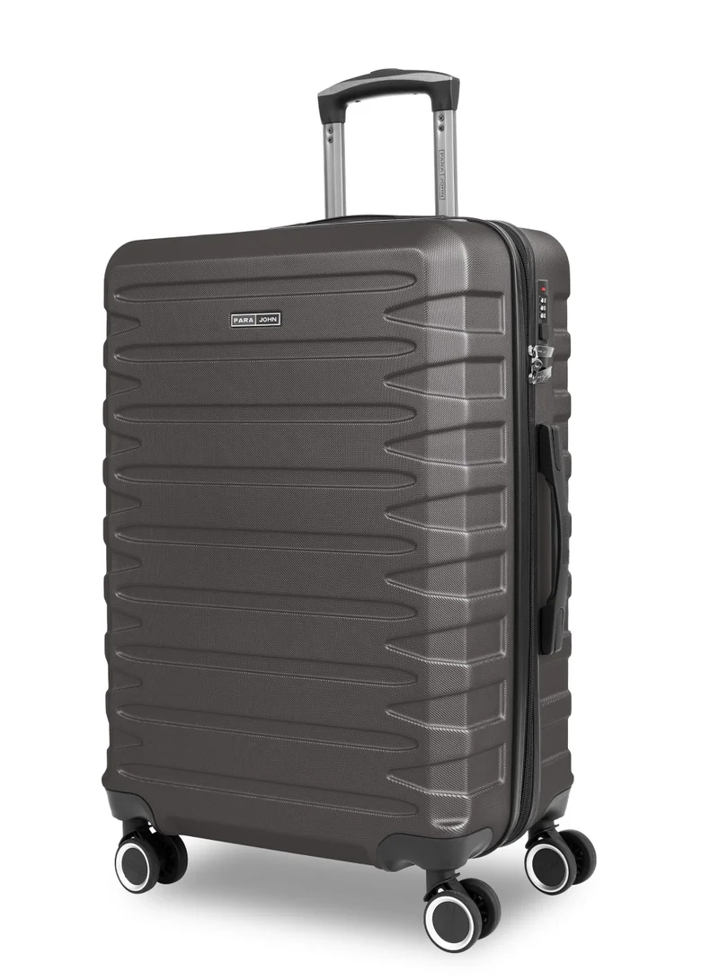 بارا جون AeroShield Lightweight ABS Hard Side 8 Wheels Spinner Luggage checked in  Trolley Bag with Lock 28 Inch - Dark Grey