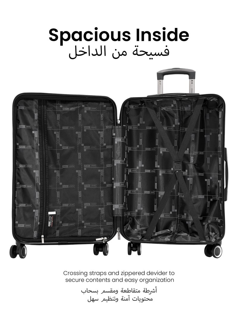 Lightweight ABS Hard Side 8 Wheels Spinner Luggage checked in  Trolley Bag with Lock 28 Inch - Dark Grey - pzsku/Z0C6EF8BB6C4C88D5C356Z/45/_/1735105724/05a29036-44dc-4437-8d42-d9c13a120c7f