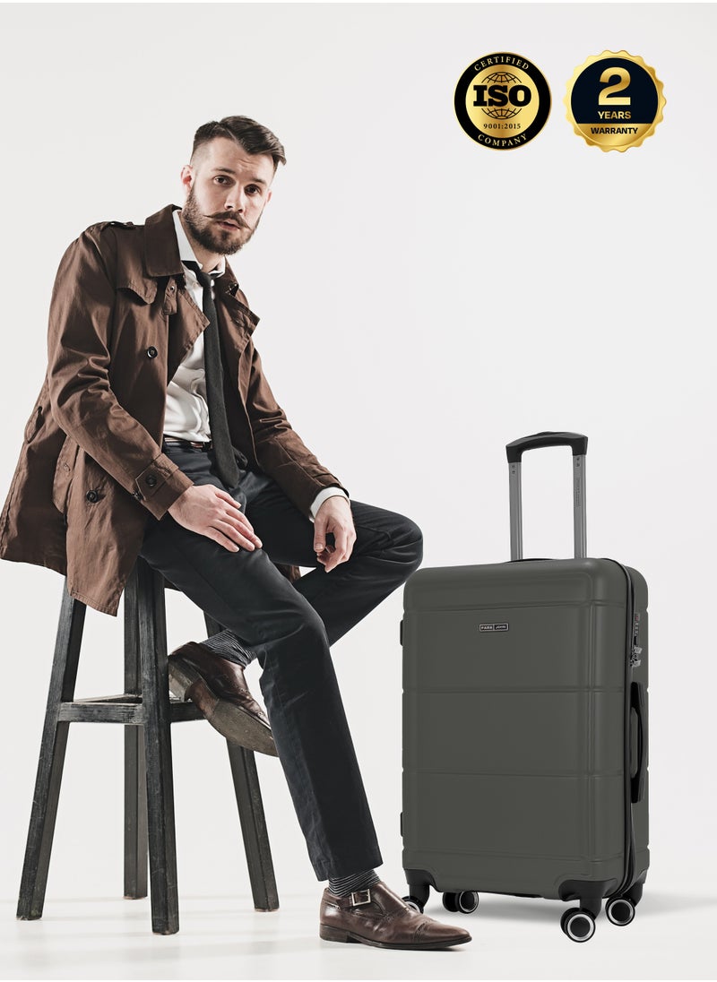 Lightweight ABS Hard Side 8 Wheels Spinner Luggage checked in  Trolley Bag with Lock 28 Inch - Dark Grey - pzsku/Z0C6EF8BB6C4C88D5C356Z/45/_/1735105754/0acfb231-3f65-4911-9b4c-60adb6ee8df3