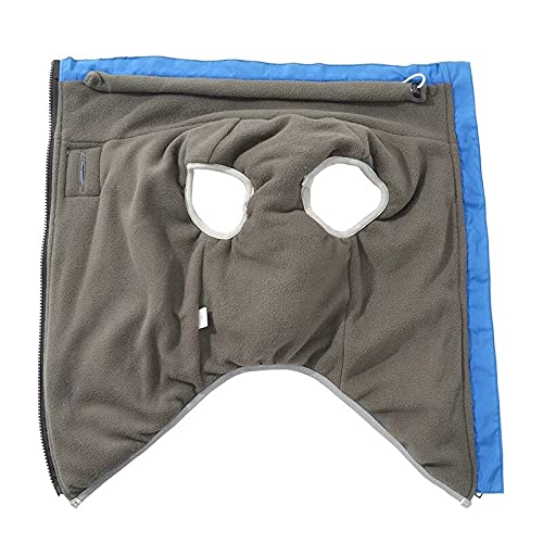KUTKUT Windproof Warm Dog Winter Jacket, Reflective Waterproof Polar Fleece Lining Wind Breaker with Leash Hole Pet Warm Clothing for Large Dogs. (Blue, Size: 5XL, Chest: 78cm) - Image 2