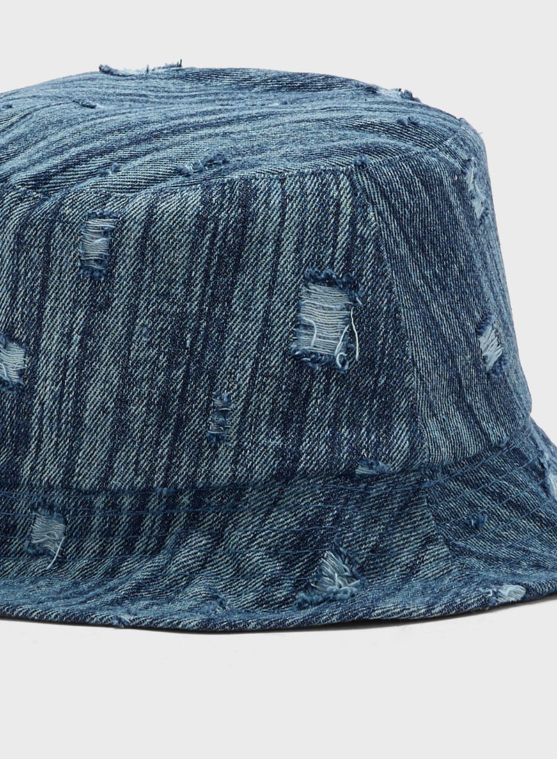 سفنتي فايف قبعة دلو صيفية من الدنيم - Image 2