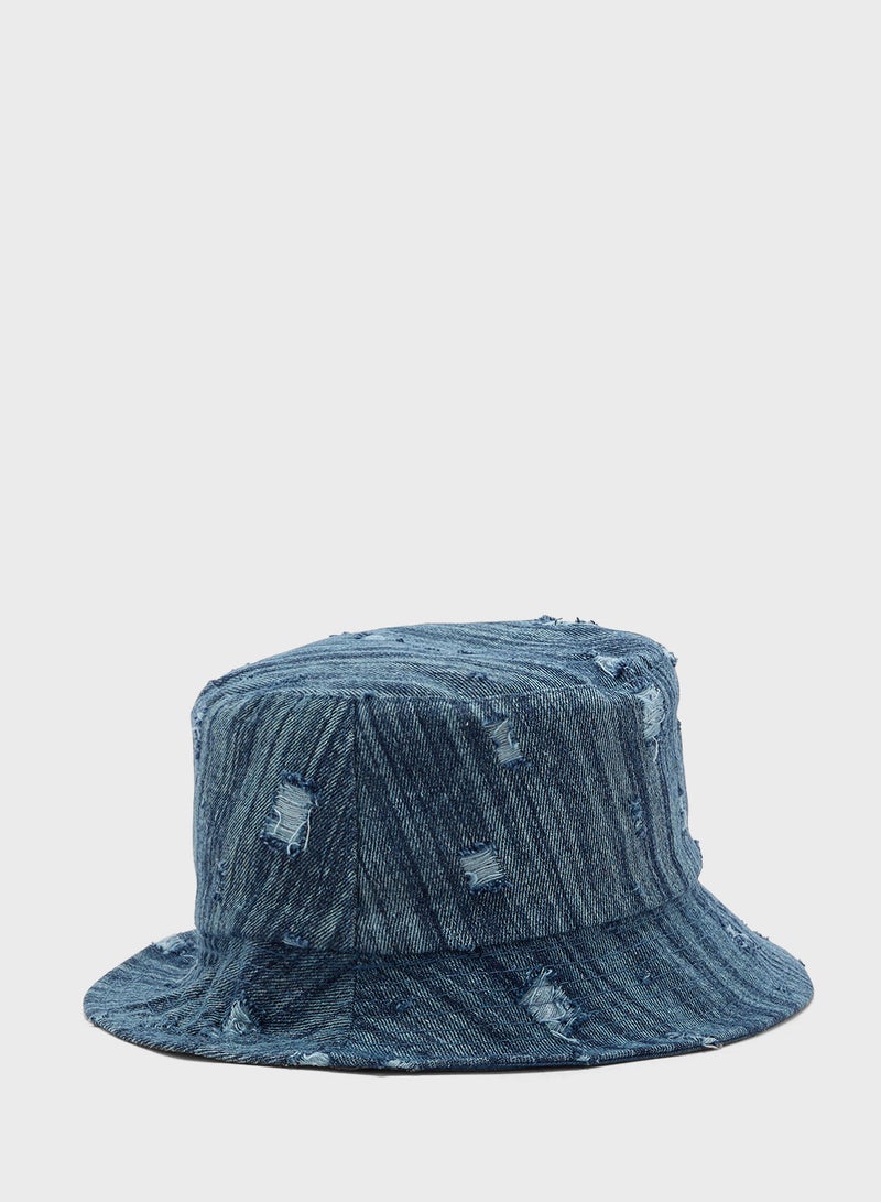 سفنتي فايف قبعة دلو صيفية من الدنيم - Image 3