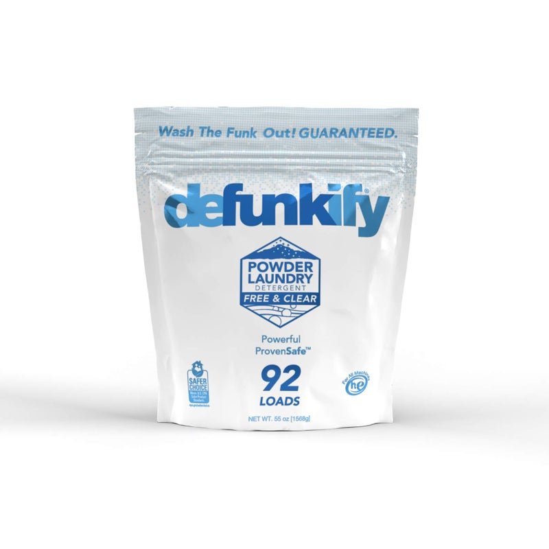 DEFUNKIFY Laundry Detergent Powder 92 Load55oz Free  Clear Powder Laundry Detergent for Sensitive Skin ProvenSafe Laundry Stripper Washing Detergent wOdor  Stain Remover for Activewear  All Fabrics