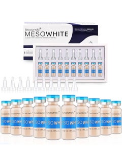 ibcccndc MESO WHITE Serum BB Glow Booster Starter Kit Facial Brightening Serum Treatment Foundation Anti-Aging Semi-permanent MTS Liquid Foundation 0.17oz x 10 Vials  - Image 1