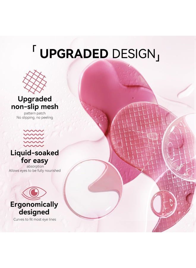 Breylee Pink Rose Eye Mask– 60 Pcs - Puffy Eyes and Dark Circles Treatments – Look Younger and Reduce Wrinkles and Fine Lines Undereye, Improve and Firm eye Skin - Pure Natural Material Extraction - Image 2