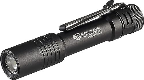 Streamlight 66320 MacroStream USB 500-Lumen 2000-Candela Rechargeable EDC Compact LED Flashlight with USB Cable, Black - Image 1