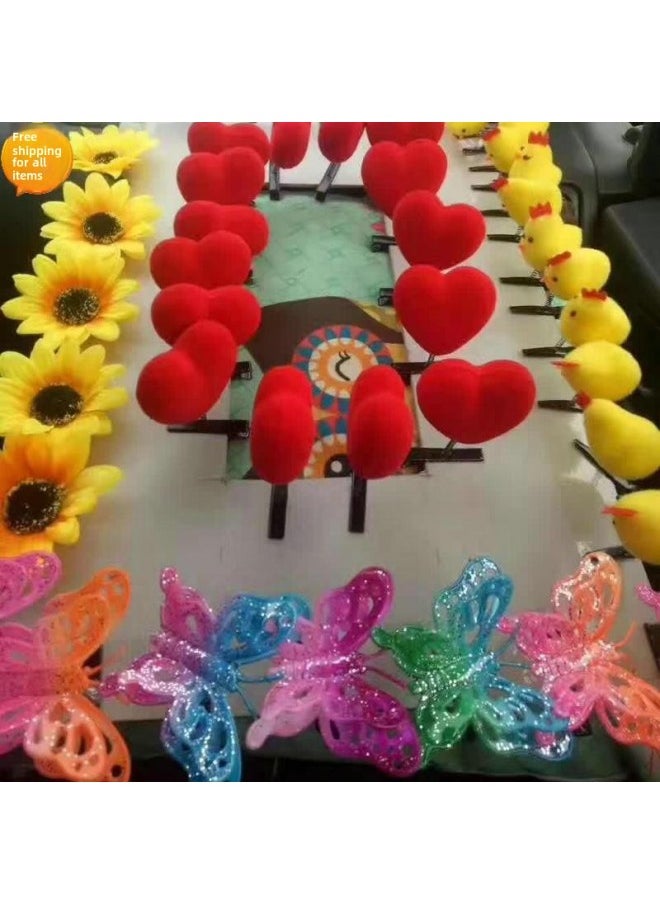 Generic Children In The Year Of The Rooster Selling Cute Plush Chicken Hairpin Small Yellow Chicken Hairpin Tomb Robbery Notes Exhibition Headdress Year Gift-Color:Starting From 1 Chicken  - Image 2