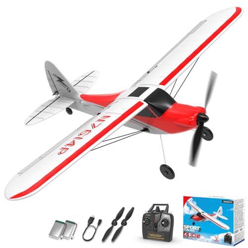 VOLANTEXRC RC Plane Trainer Sport Cub 4CH Remote Control Airplane with Prop Saver 6Axis Gyro Stabilizer  3 Modes to Fly Radio Controlled Aircraft RTF for Beginners  Adults 500mmRed - Image 1