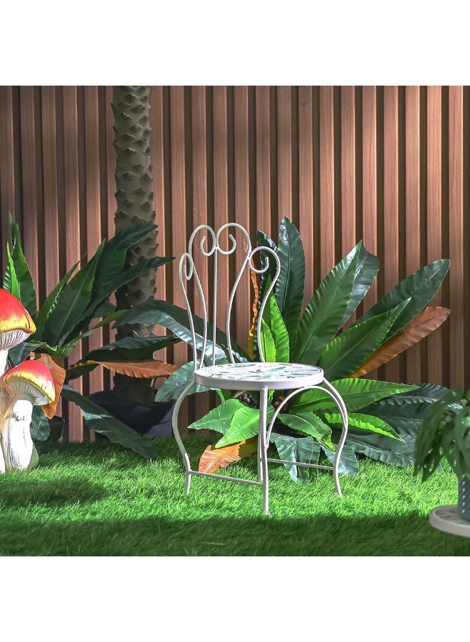 DANUBE HOME Decorative Chair Plant Stand – Vintage-Style Metal Planter Holder for Indoor & Outdoor Plants – Space-Saving Display for Garden, Balcony, Patio or Living Room Decor - Image 2