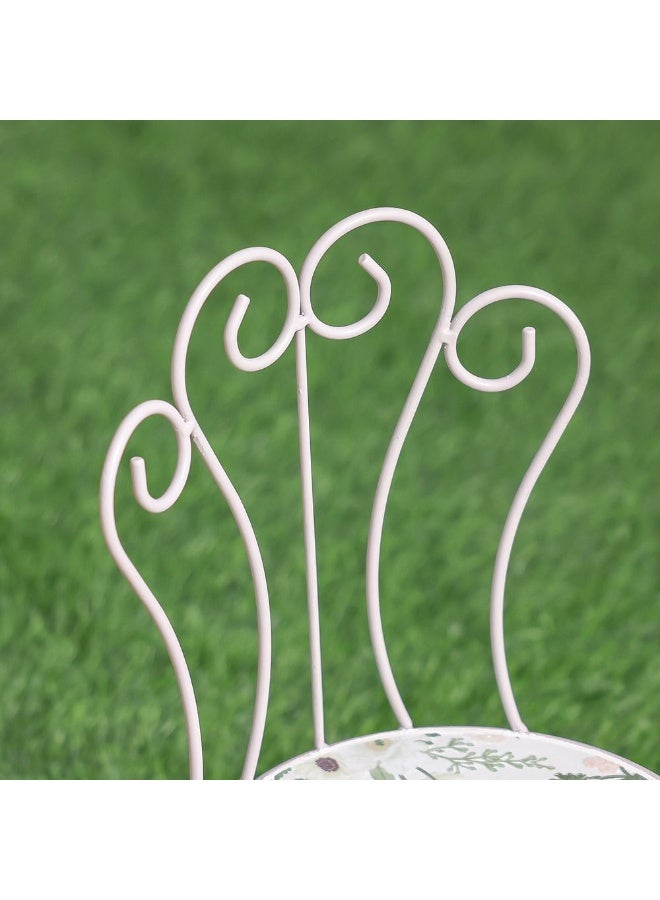 DANUBE HOME Decorative Chair Plant Stand – Vintage-Style Metal Planter Holder for Indoor & Outdoor Plants – Space-Saving Display for Garden, Balcony, Patio or Living Room Decor - Image 4