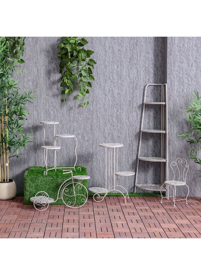 DANUBE HOME Decorative Chair Plant Stand – Vintage-Style Metal Planter Holder for Indoor & Outdoor Plants – Space-Saving Display for Garden, Balcony, Patio or Living Room Decor - Image 5