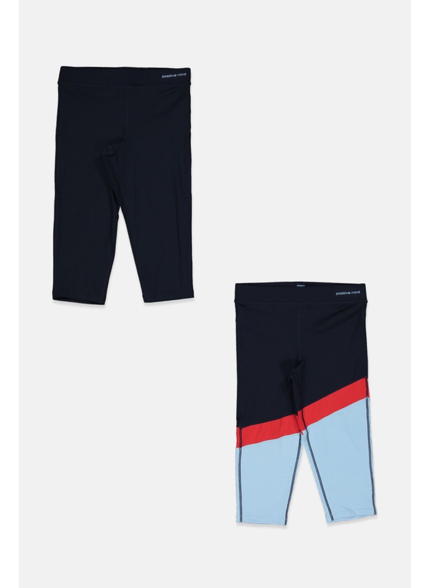 Tchibo - Kids Girl 2 Pcs Sportswear Fit Training Leggings, Navy - Image 1