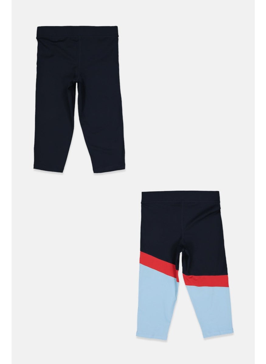 Tchibo - Kids Girl 2 Pcs Sportswear Fit Training Leggings, Navy - Image 1
