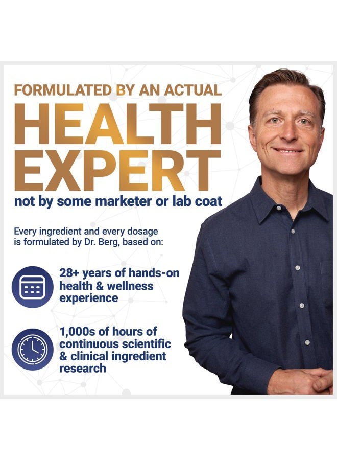 Dr. Berg Nutritionals Dr. Berg Maximum Strength 4-in-1 Chelated Magnesium Glycinate with Clean, Potent & Pure Ingredients | 4X Lab-Tested & Verified | USA Formulated Magnesium Supplement Capsules | 150 Capsules - Image 5