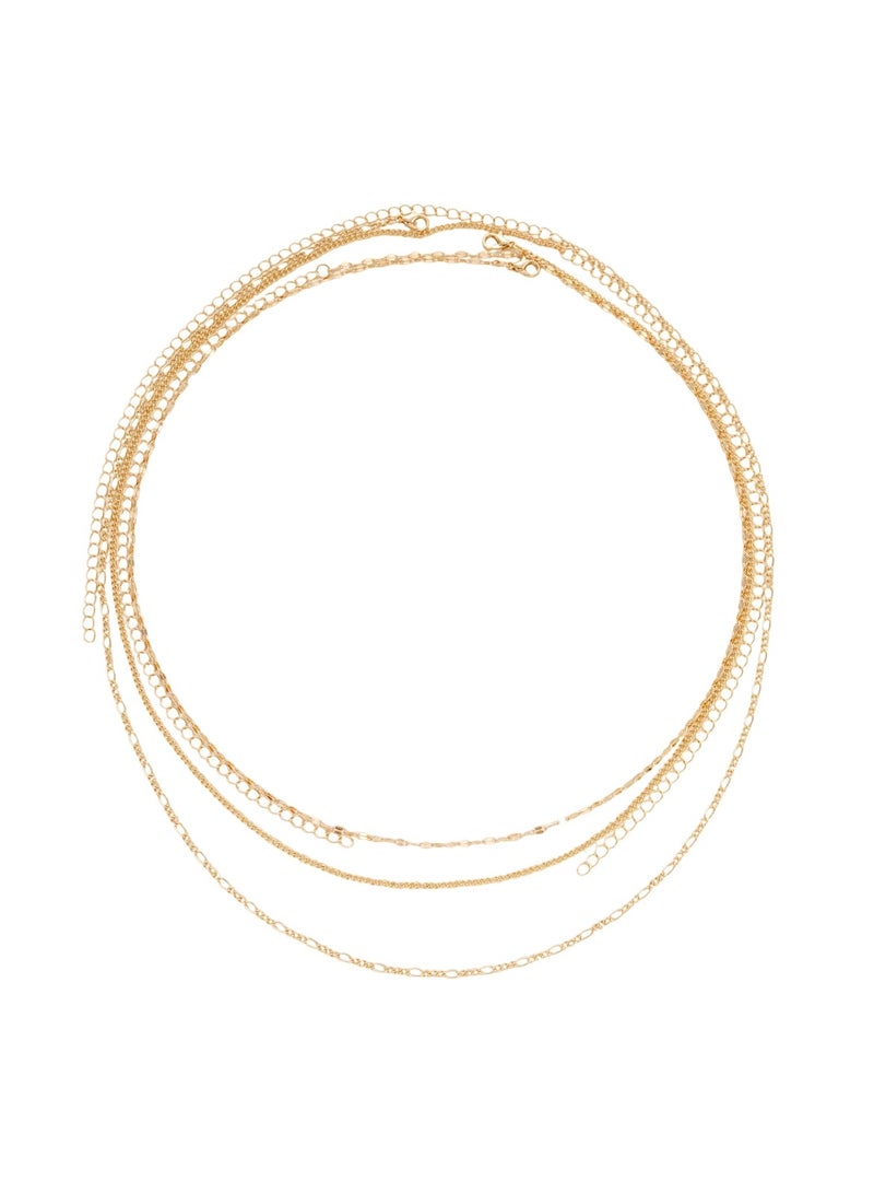 مجوهرات خصر عصرية متعددة الطبقات مزينة بسلسلة من الترتر