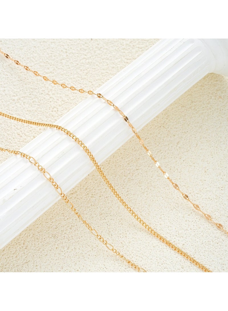 مجوهرات خصر عصرية متعددة الطبقات مزينة بسلسلة من الترتر