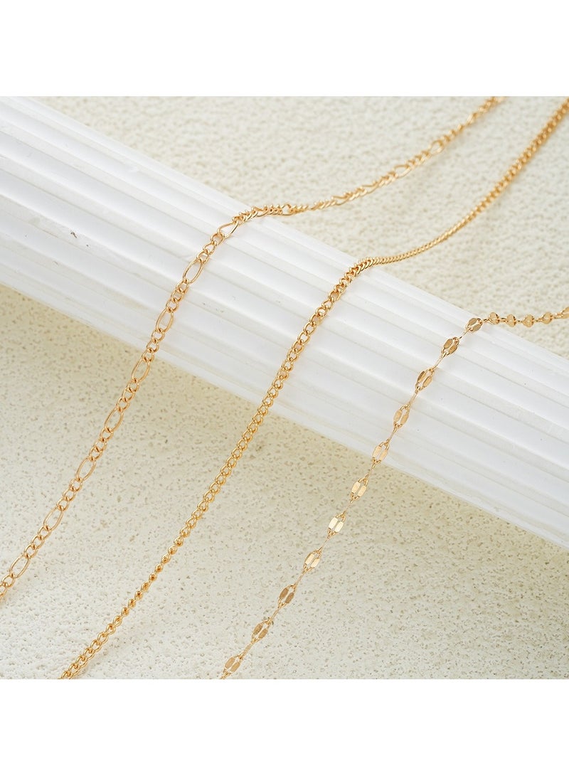 مجوهرات خصر عصرية متعددة الطبقات مزينة بسلسلة من الترتر