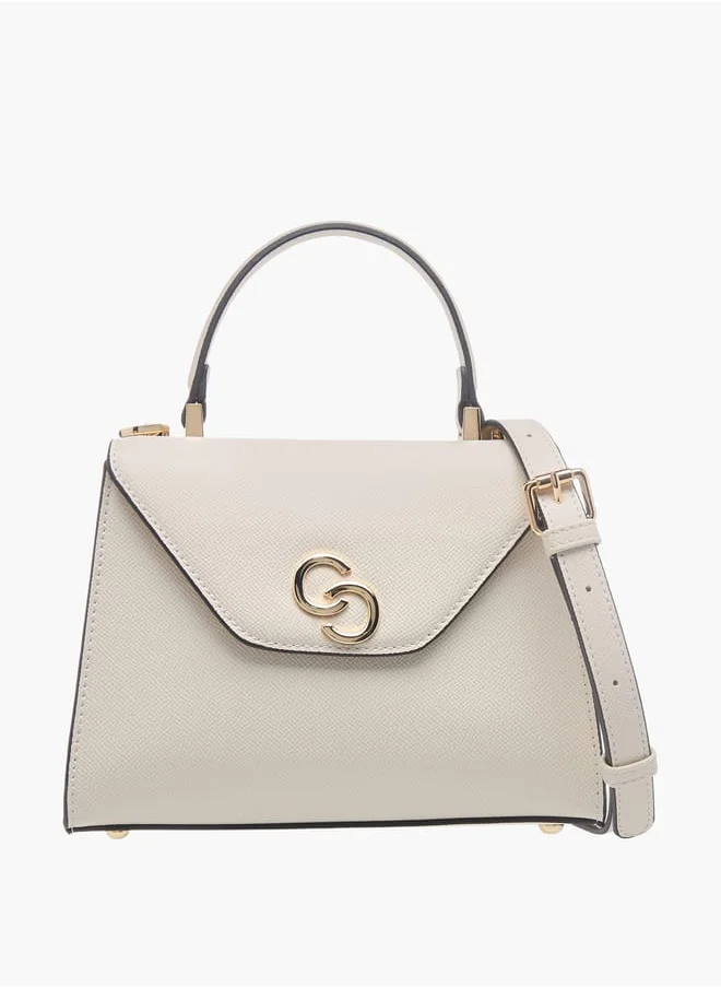 سيليست Womens Textured Crossbody Bag With Flap Closure And Detachable Strap