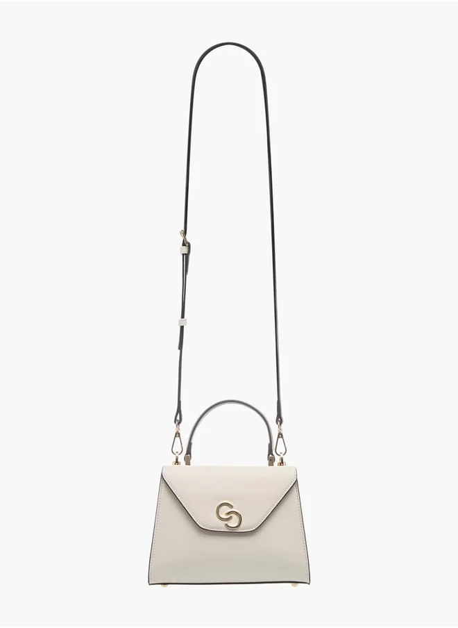 سيليست Womens Textured Crossbody Bag With Flap Closure And Detachable Strap