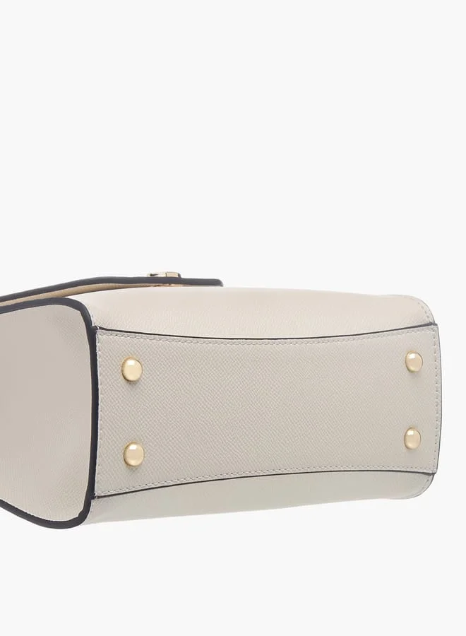 Celeste Womens Textured Crossbody Bag With Flap Closure And Detachable Strap