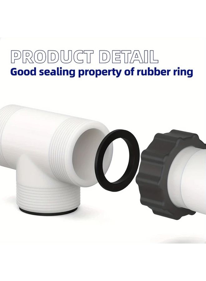 White Pool Hose 3 Way Connector 2 Sets Durable PVC Material Easy Installation Water Flow Management Pump Accessories - Image 5
