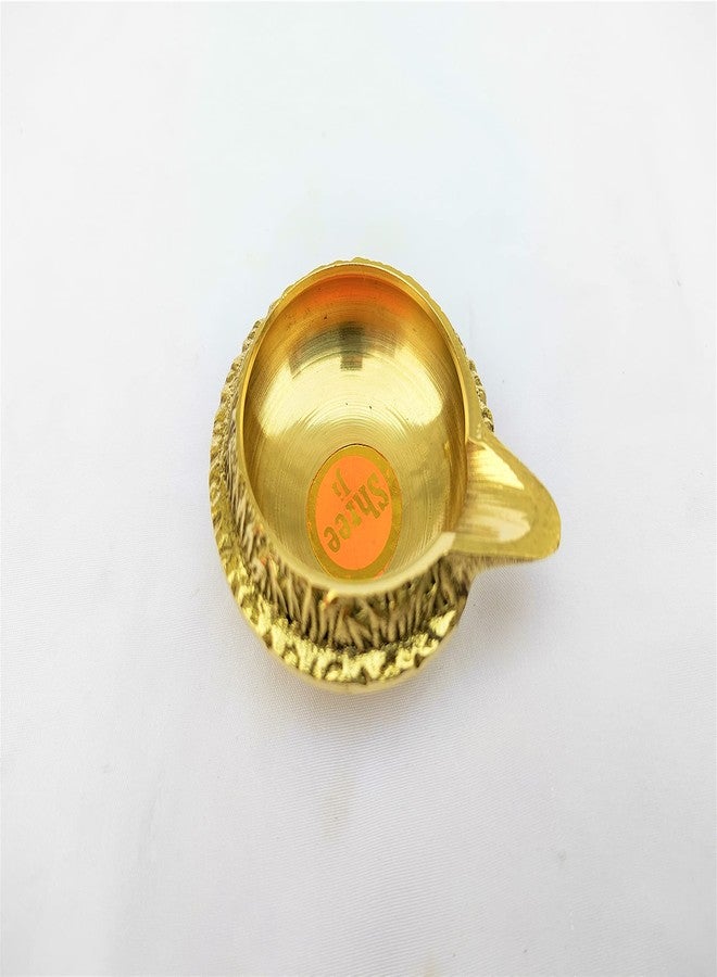 DEV POOJA STORE Brass Kuber Diya for Daily Pooja, Navratri Pooja, Diwali Puja (Small) - Image 1