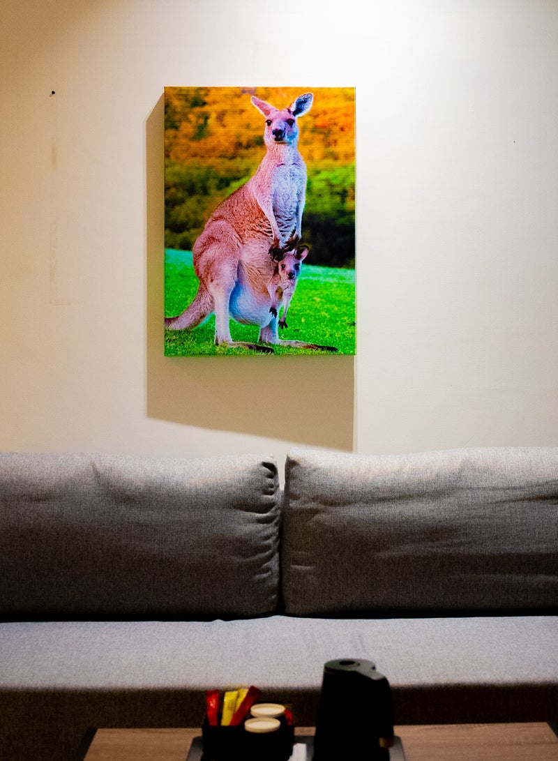 Mother Kangaroo Canvas Wall Frame - Image 3